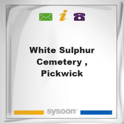 White Sulphur Cemetery , Pickwick, White Sulphur Cemetery , Pickwick