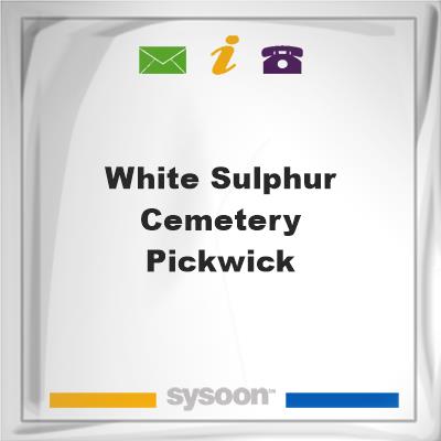 White Sulphur Cemetery , PickwickWhite Sulphur Cemetery , Pickwick on Sysoon