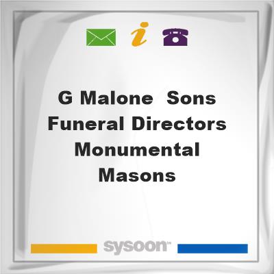 G Malone & Sons Funeral Directors & Monumental MasonsG Malone & Sons Funeral Directors & Monumental Masons on Sysoon