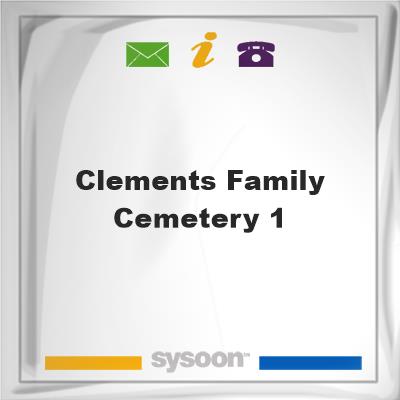 Clements Family Cemetery #1, Clements Family Cemetery #1