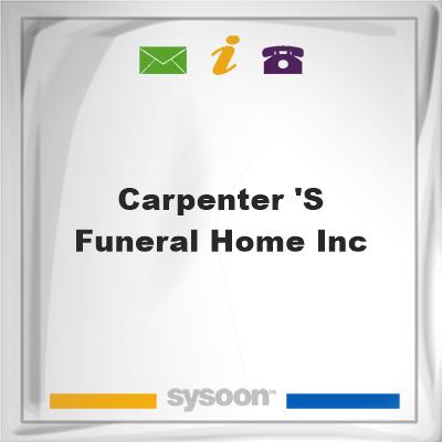 Carpenter 's Funeral Home IncCarpenter 's Funeral Home Inc on Sysoon