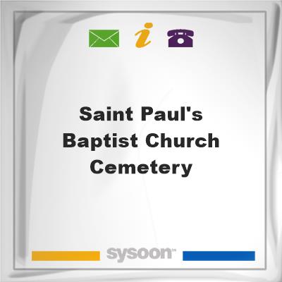 Saint Paul's Baptist Church Cemetery, Saint Paul's Baptist Church Cemetery