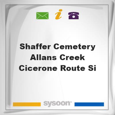 Shaffer Cemetery, Allans Creek, Cicerone Route, Si, Shaffer Cemetery, Allans Creek, Cicerone Route, Si