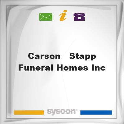 Carson - Stapp Funeral Homes, Inc.Carson - Stapp Funeral Homes, Inc. on Sysoon