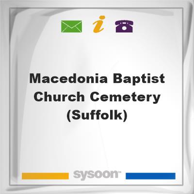 Macedonia Baptist Church Cemetery (Suffolk), Macedonia Baptist Church Cemetery (Suffolk)