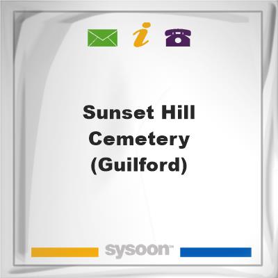 Sunset Hill Cemetery (Guilford), Sunset Hill Cemetery (Guilford)