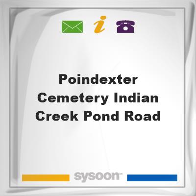 Poindexter Cemetery, Indian Creek, Pond Road, Poindexter Cemetery, Indian Creek, Pond Road