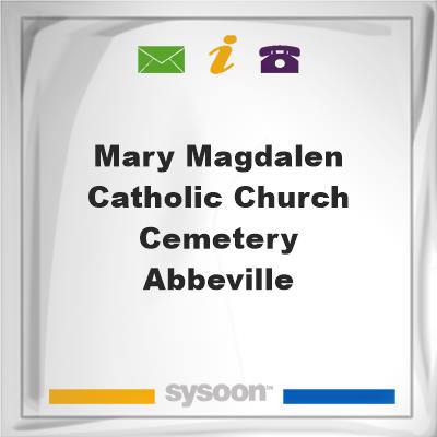 Mary Magdalen Catholic Church Cemetery, Abbeville,, Mary Magdalen Catholic Church Cemetery, Abbeville,