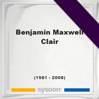 Benjamin Maxwell Clair on Sysoon