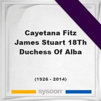 Cayetana Fitz-James Stuart, 18Th Duchess Of Alba on Sysoon