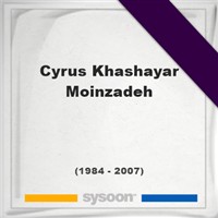 Cyrus Khashayar Moinzadeh on Sysoon