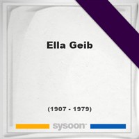 Ella Geib on Sysoon