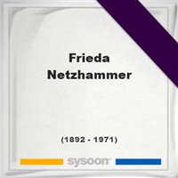 Frieda Netzhammer on Sysoon