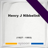 Henry J Nibbelink on Sysoon