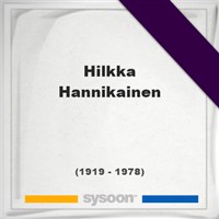 Hilkka Hannikainen on Sysoon