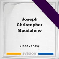 Joseph Christopher Magdaleno on Sysoon