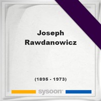 Joseph Rawdanowicz on Sysoon