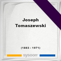 Joseph Tomaszewski on Sysoon