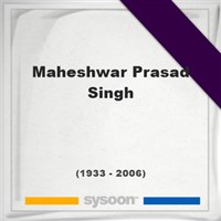 Maheshwar Prasad Singh on Sysoon