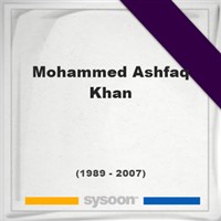 Mohammed Ashfaq Khan on Sysoon