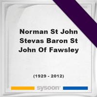 Norman St John-Stevas, Baron St John Of Fawsley on Sysoon