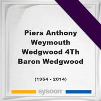 Piers Anthony Weymouth Wedgwood, 4Th Baron Wedgwood on Sysoon