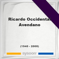 Ricardo Occidental Avendano on Sysoon
