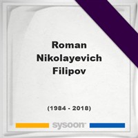 Roman Nikolayevich Filipov on Sysoon