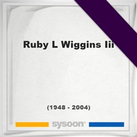 Ruby L Wiggins III on Sysoon