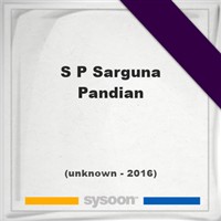 S. P. Sarguna Pandian on Sysoon