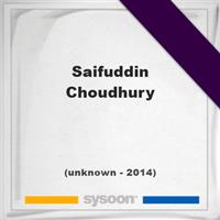 Saifuddin Choudhury on Sysoon