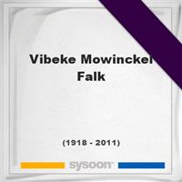 Vibeke Mowinckel Falk on Sysoon