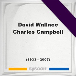 David Wallace Charles Campbell, Headstone of David Wallace Charles Campbell (1933 - 2007), memorial