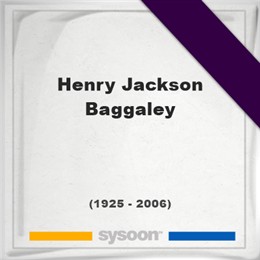 Henry Jackson Baggaley, Headstone of Henry Jackson Baggaley (1925 - 2006), memorial