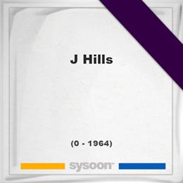 J Hills, Headstone of J Hills (0 - 1964), memorial
