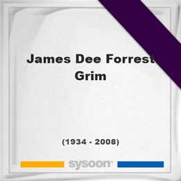 James Dee Forrest Grim, Headstone of James Dee Forrest Grim (1934 - 2008), memorial