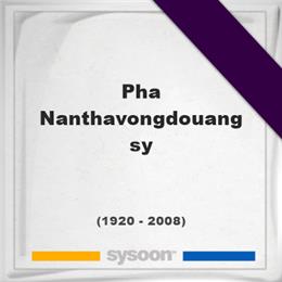 Pha Nanthavongdouangsy, Headstone of Pha Nanthavongdouangsy (1920 - 2008), memorial