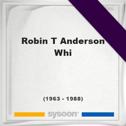 Robin T Anderson-Whi, Headstone of Robin T Anderson-Whi (1963 - 1988), memorial