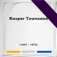 Kasper Townsend, Headstone of Kasper Townsend (1897 - 1975), memorial