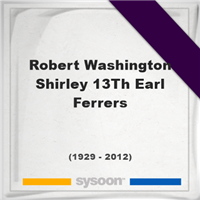 Robert Washington Shirley, 13Th Earl Ferrers †83 (1929 2012) Online