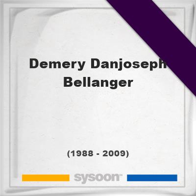 Headstone of Demery Danjoseph Bellanger (1988 - 2009), memorialDemery Danjoseph Bellanger on Sysoon