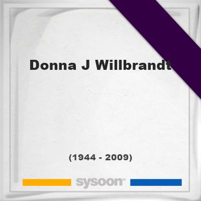 Headstone of Donna J Willbrandt (1944 - 2009), memorialDonna J Willbrandt on Sysoon