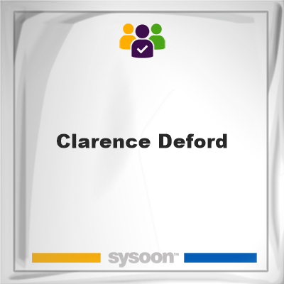 Clarence Deford, memberClarence Deford on Sysoon