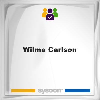 Wilma Carlson, memberWilma Carlson on Sysoon