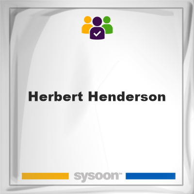 Herbert Henderson on Sysoon