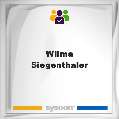 Wilma Siegenthaler on Sysoon
