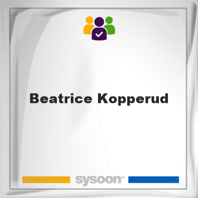 Beatrice Kopperud, memberBeatrice Kopperud on Sysoon