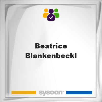 Beatrice Blankenbeckl on Sysoon