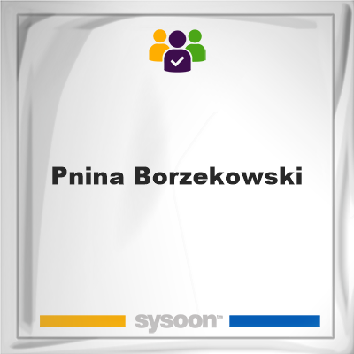 Pnina Borzekowski, memberPnina Borzekowski on Sysoon