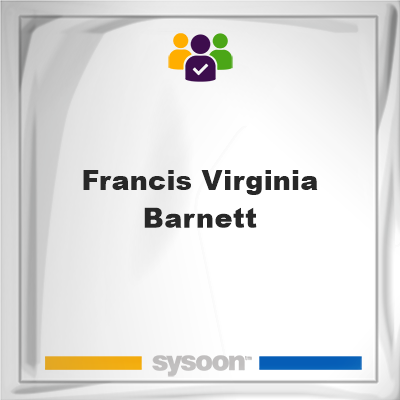 Francis Virginia Barnett on Sysoon